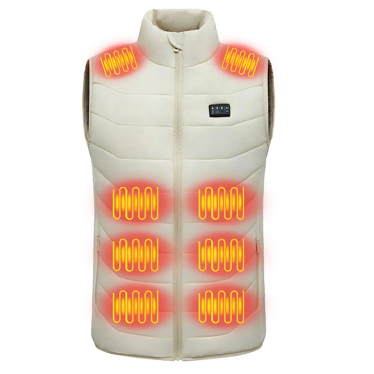 Chaleco Calentado Con Alimentación USB Con 4 Zonas De Control 28 Áreas Calor Poliéster Abrigo Invierno Para Actividades Aire Libre Calefactor Transpirable