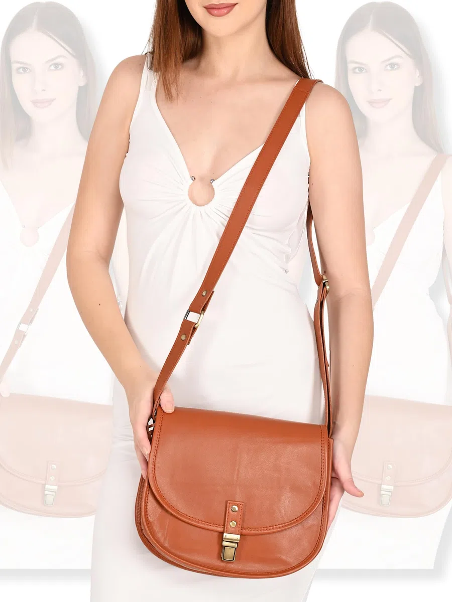 URBAN LEATHER Bolso Bandolera Vintage De Cuero Para Mujer, Bolso De Viaje Marrón Estilo Sillín Hecho A Mano