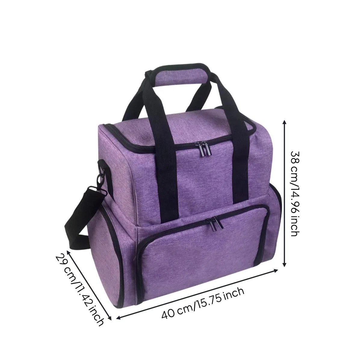 Neceser Maquillaje con Compartimentos con Múltiples es Organizador Cosméticos Correa Gran Capacidad Neceser Asa para Viajeros, Viajes, Array, Morado