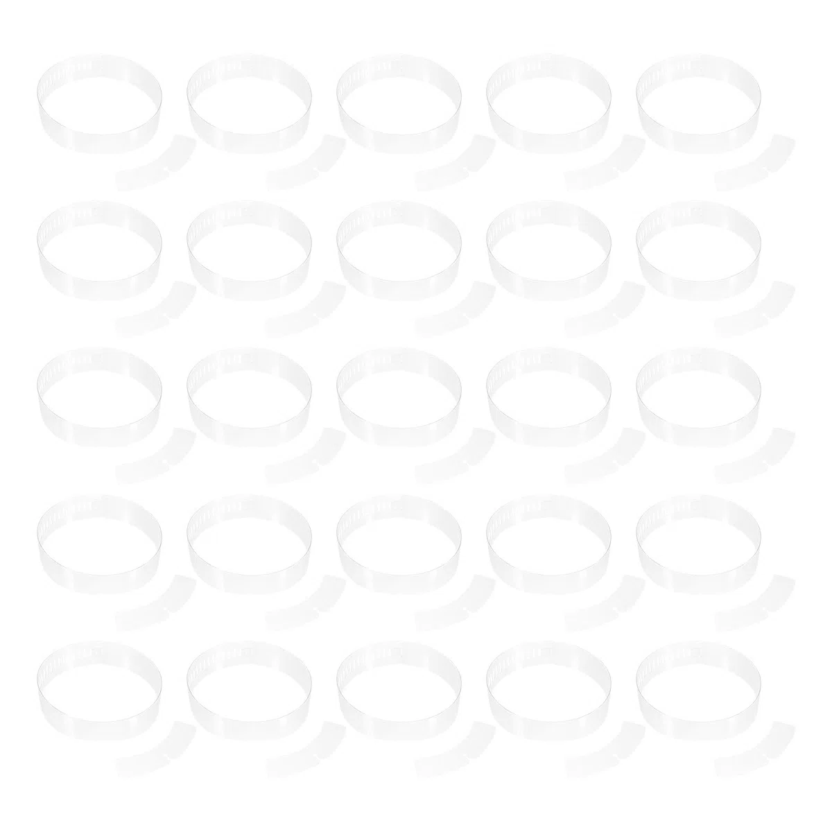 Homoyoyo Tiras Lisas y Ajustables de Plástico 200 de Color Blanco para Fijar Cuellos de Accesorio para Arreglar Cuellos en Camisas de Adultos