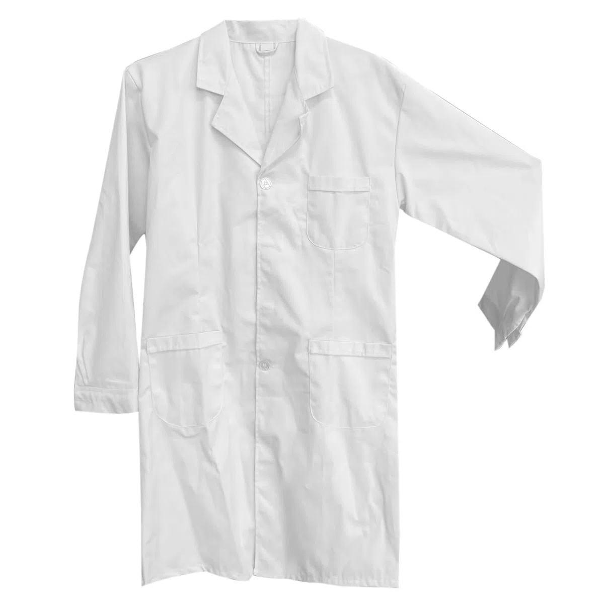 Generisch Bata de laboratorio para hombre de tela duradera con mangas largas con botones delanteros para requisitos profesionales