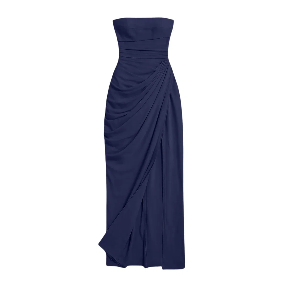 Elegante Vestido de Noche para Ocasiones con Diseño de Hombros y Espalda Descubiertos y Abertura Alta