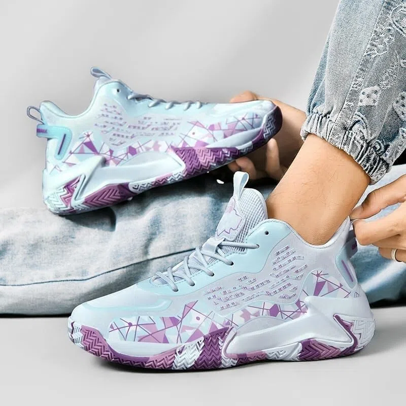 Zapatillas de Baloncesto de Talla Grande for Hombre: Ligeras, duraderas, Modernas y adecuadas for Adolescentes. Botas Deportivas for Interiores y Exteriores.