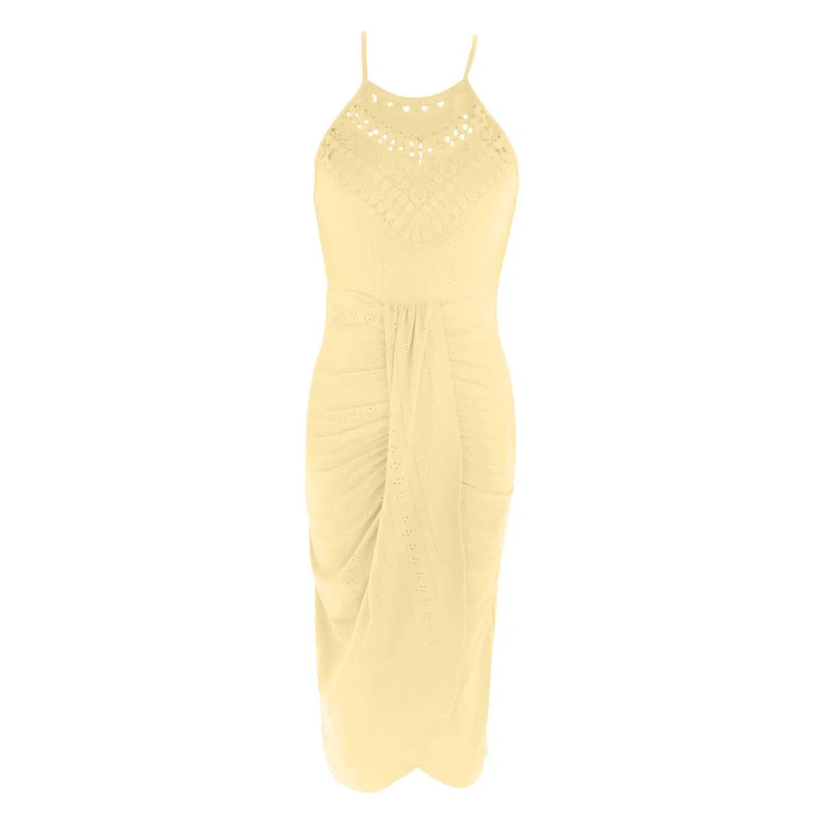 Vestido Casual De Verano for Mujer, Sin Mangas, Ahuecado, Espalda, Tirantes, Corbata, Abertura Lateral, Cómodo, Transpirable, Fluido, Fiesta, Uso Diario