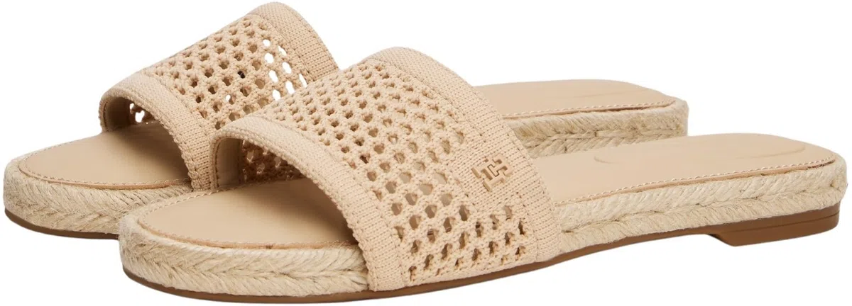 Tommy Hilfiger Sandalias Mujer Knit Mesh Alpargata con Malla