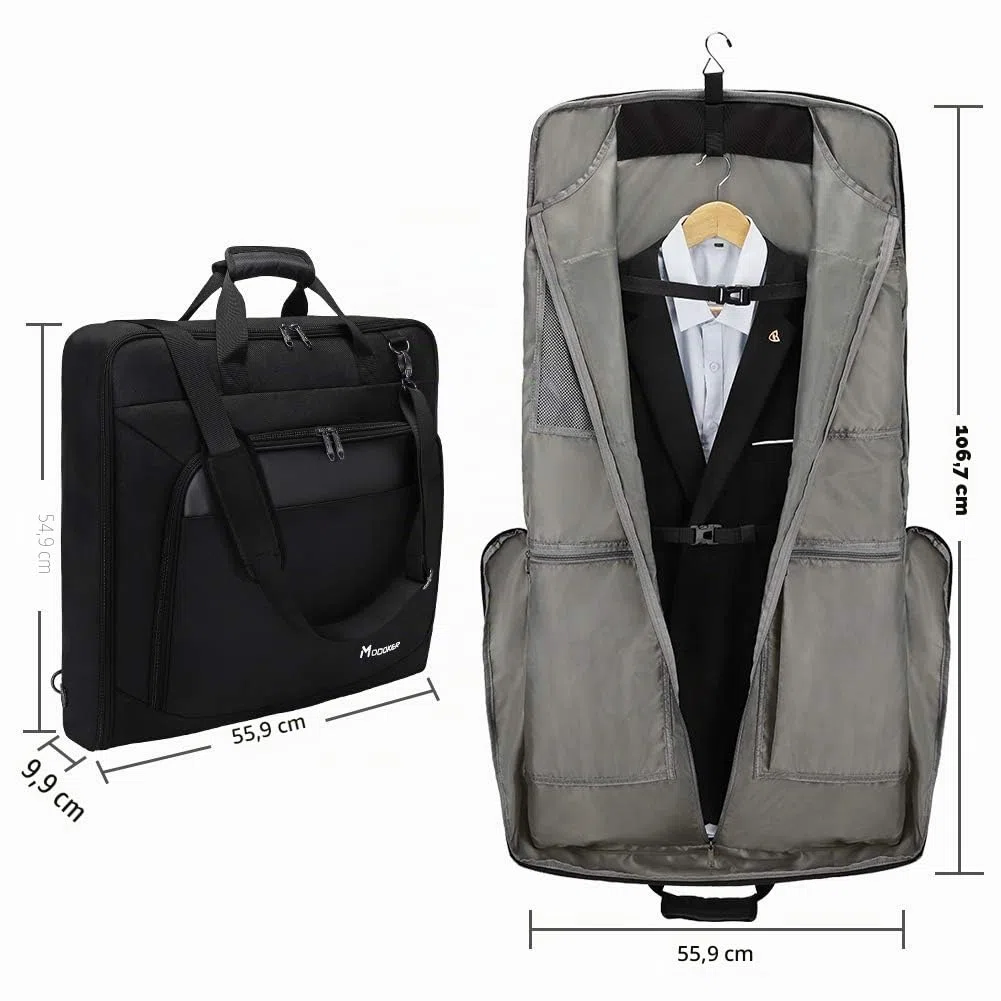 MODOKER Bolsa de Ropa de Equipaje con Correa para el Hombro, Bolsa de Transporte para Colgar Maleta, Bolsas de Ropa para Hombres y Mujeres, Viajes de Negocios