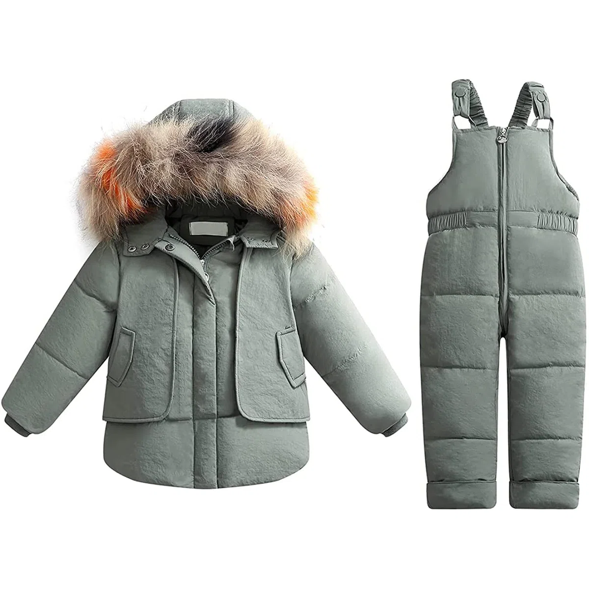Traje de nieve para niños pequeños, bebés, niños y niñas, ropa de invierno infantil, mono, chaqueta con capucha de sintética, conjunto de abrigo Overol Nieve