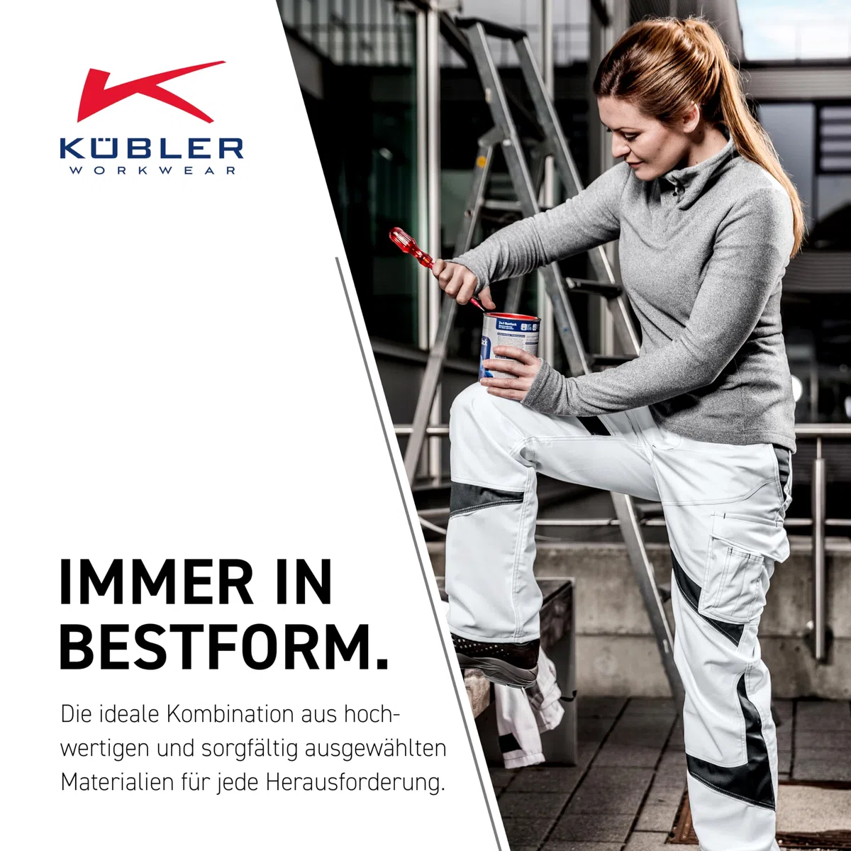 KÜBLER Workwear ACTIVIQ - Pantalones de trabajo para mujer, pantalones funcionales para mujer, ropa de trabajo profesional para artesanía e industria, ropa de trabajo para mujer, pantalones con
