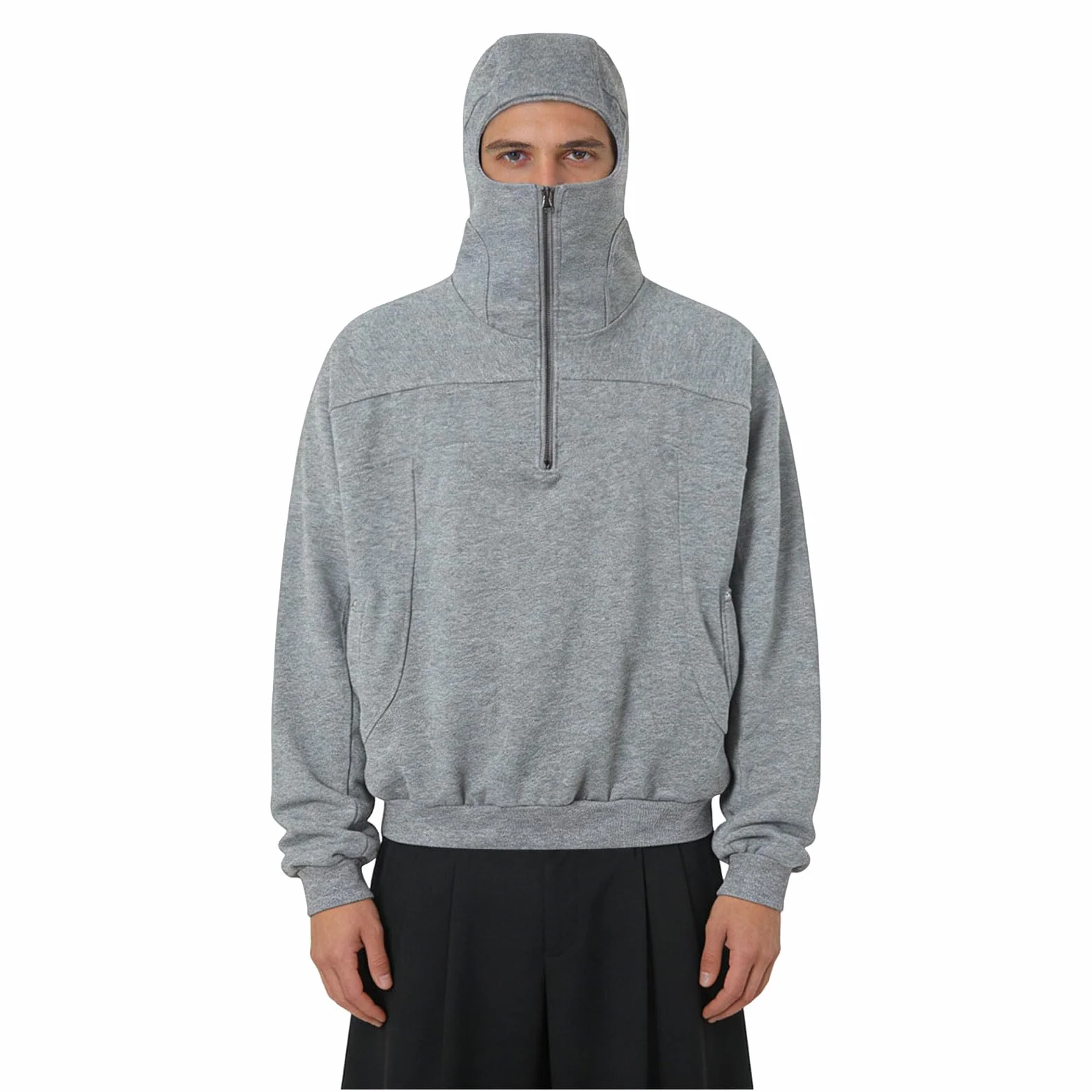 Sudadera con Capucha para Hombre Sudaderas con Capucha Y Cremallera Forro Polar Cremallera Y Bolsillo Sudadera para Hombre Pasamontañas
