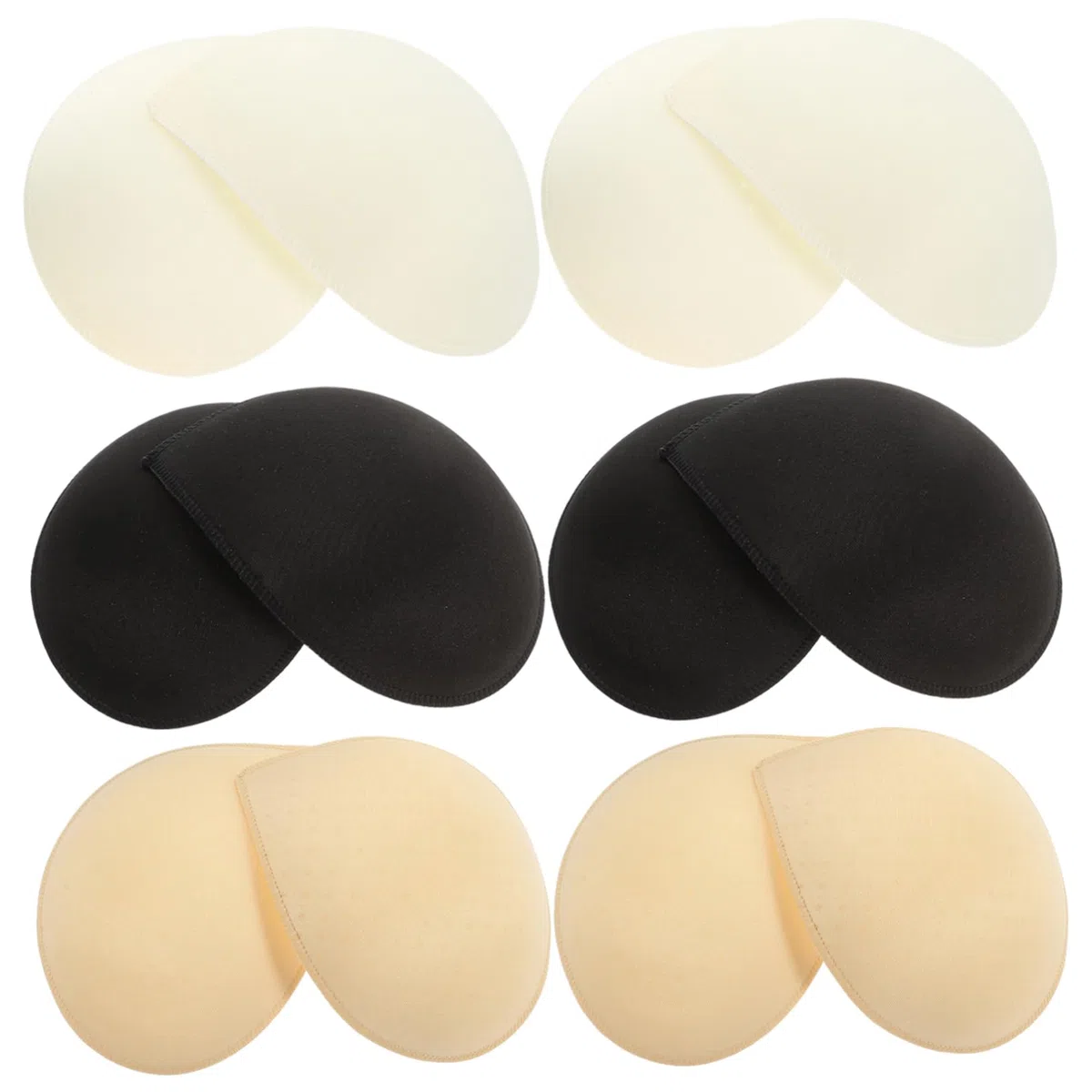 CALLARON Almohadillas De Sostenes Deportivos De Inserciones Para Sujetadores Almohadillas Extraíbles Para Bikini Y Vestidos Blanco Negro