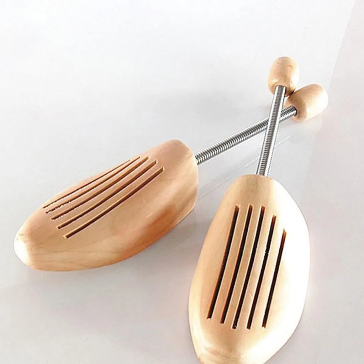 MAGICLULU 4 Pares de Hormas Ajustables de Madera y Metal para Zapatos de Hombre y Mujer Diseño de Resorte que Conserva la Forma y Previene Arrugas