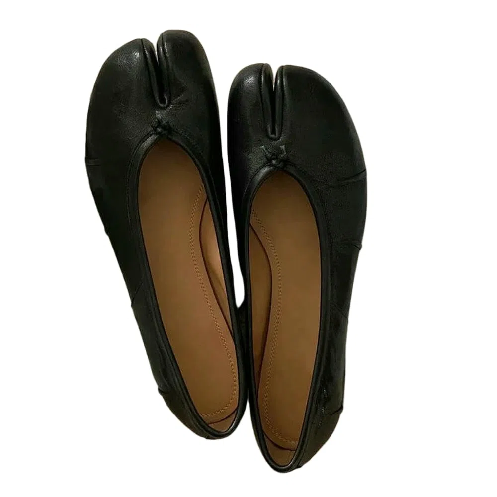SLJYM - Zapatos planos de ballet Tabi de piel suave para mujer, cómodos, para caminar, informales, para niñas, zapatos de baile
