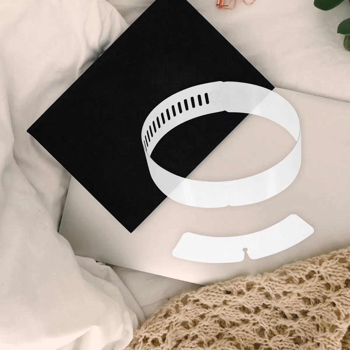 Homoyoyo Tiras Lisas y Ajustables de Plástico 200 de Color Blanco para Fijar Cuellos de Accesorio para Arreglar Cuellos en Camisas de Adultos