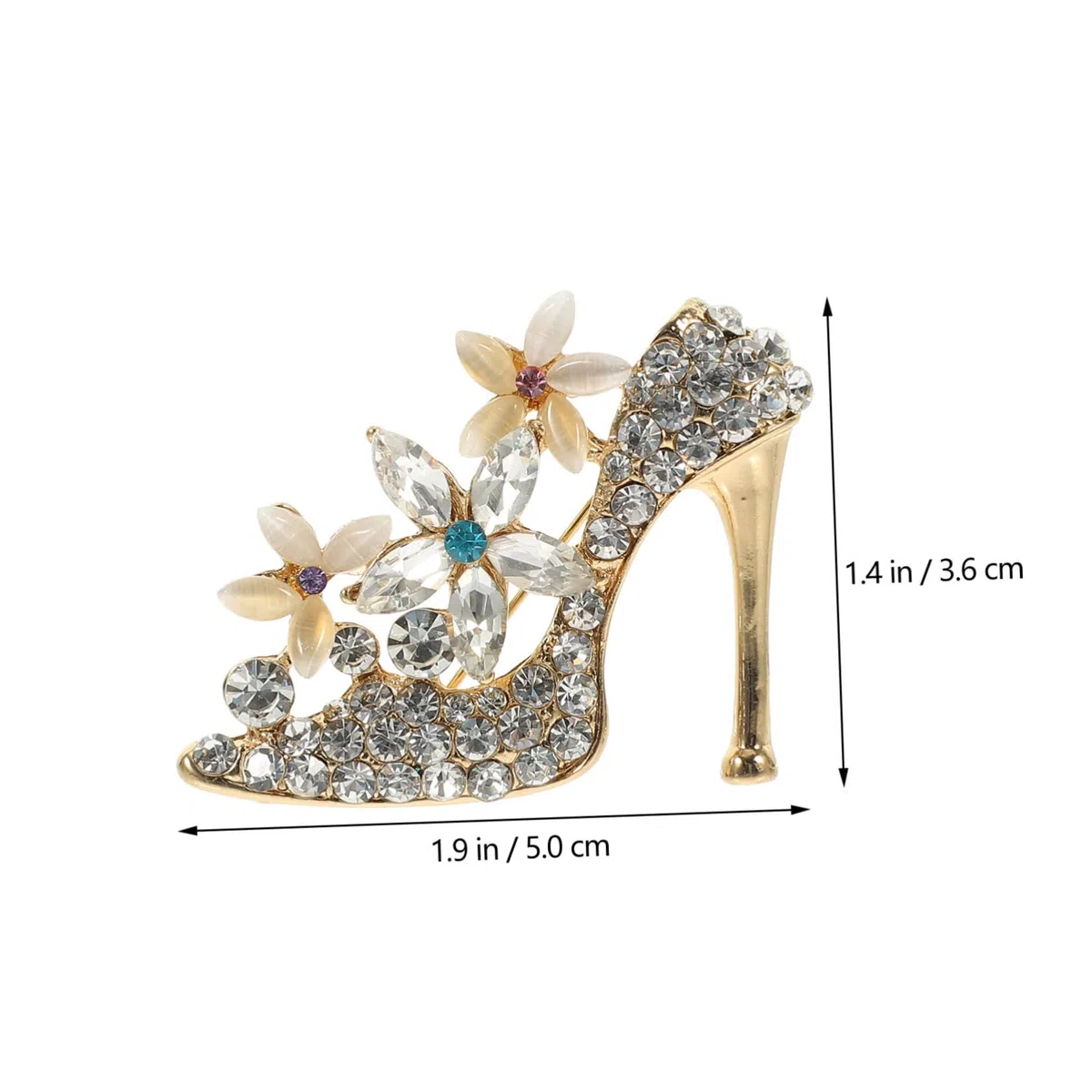 Broches Elegantes, alfileres de Pecho, broches de tacón Alto de aleación para Mujer, Decorativos