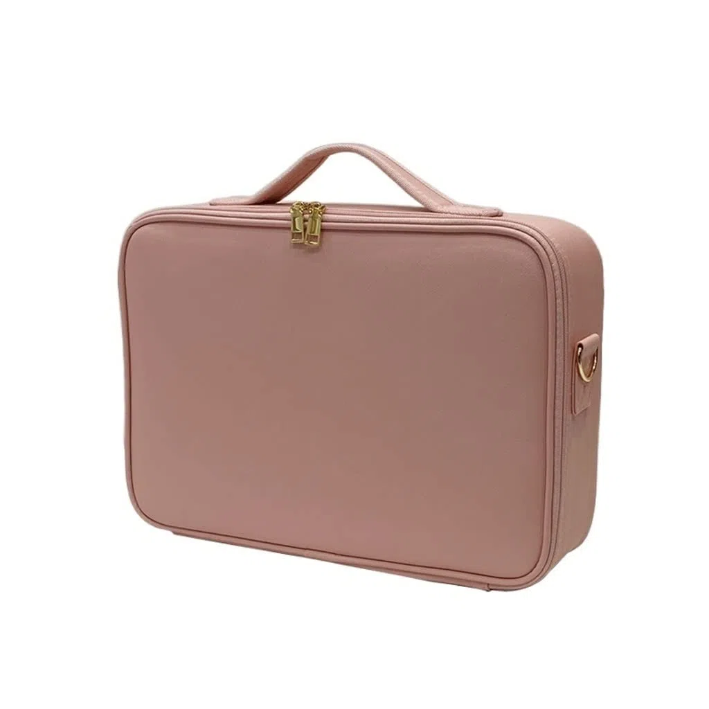 Organizador de pintalabios Organizador de cosméticos portátil, neceser de viaje con varios compartimentos de cuero for artistas de maquillaje, Kit de maquillaje profesional Organizador de maquillaje (