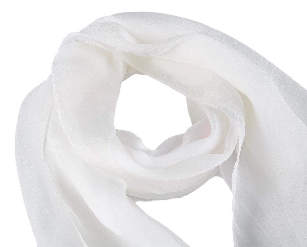 Bufandas y chales Bufanda, Pañuelo largo de gasa de seda multicolor for mujer(White 1)