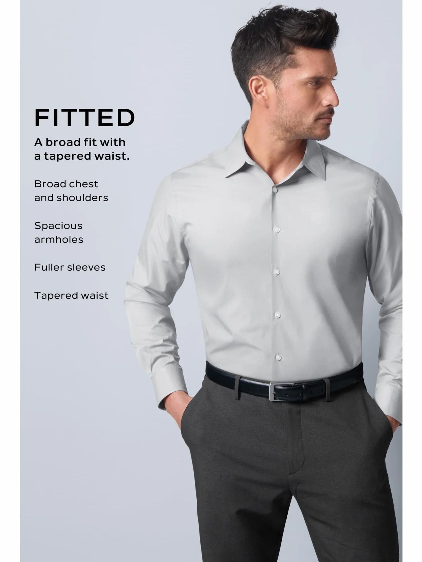 Van Heusen Camisa de Vestir Ajustada de Popelina Sólida, Sólida. 1 Unidad. Dobladillo Ajustado Popeline Sólido Camisa de Vestir Ajustada de Popelina sólida Hombre (Pack de 1)