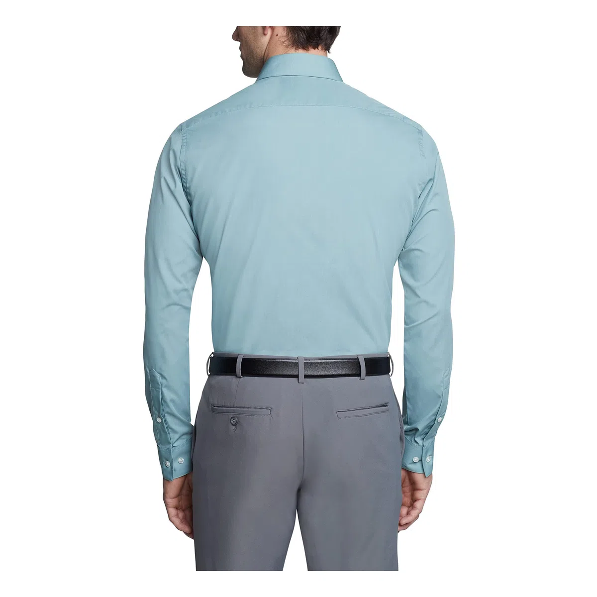 Van Heusen Camisa de Vestir Ajustada de Popelina Sólida, Sólida. 1 Unidad. Dobladillo Ajustado Popeline Sólido Camisa de Vestir Ajustada de Popelina sólida Hombre (Pack de 1)