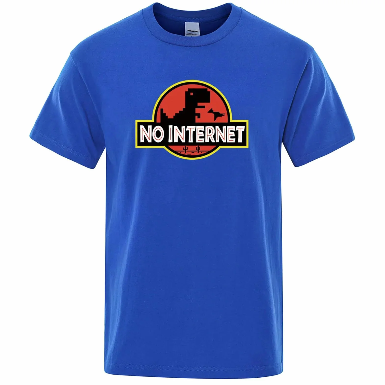 Camisetas Manga Corta Hombre Camiseta con Impresión De Dinosaurios Divertida para Hombres Casual Verano Suelta Hombres-Vino Rojo-2xl