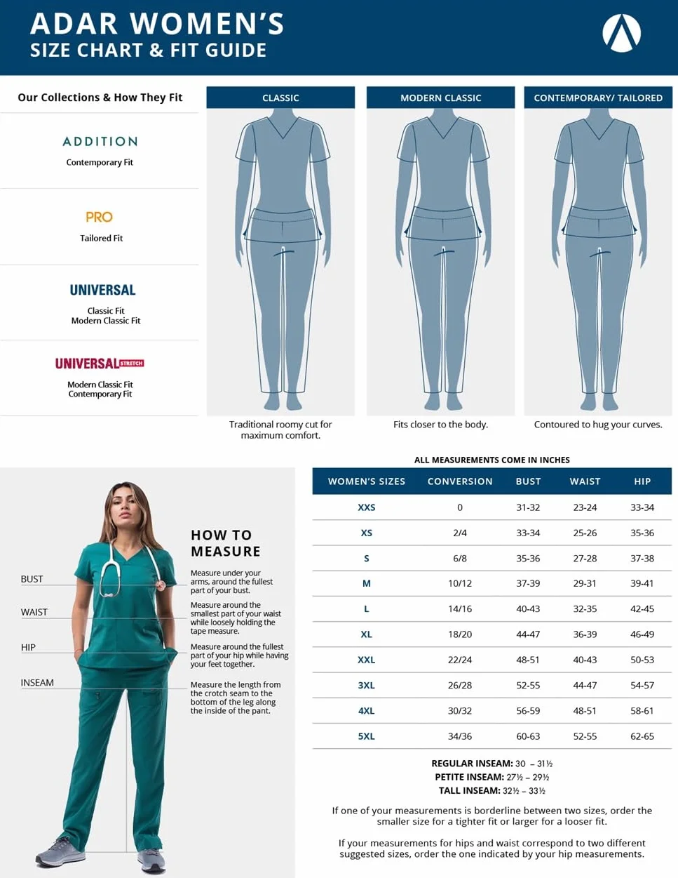Adar Uniformes médicos - Casaca médica para Mujer con Cuello en v - 628 - Royal Blue - L