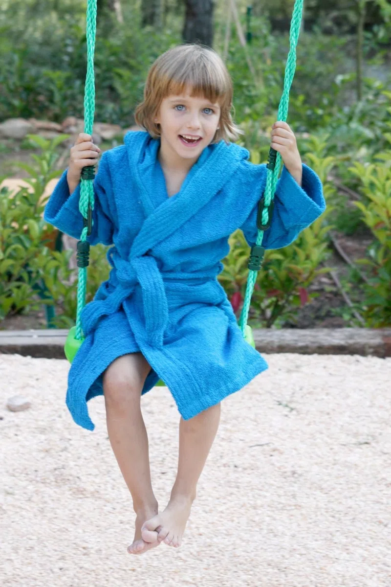 Lasa Albornoz Infantil, algodón 100%, Lavanda, Talla 6