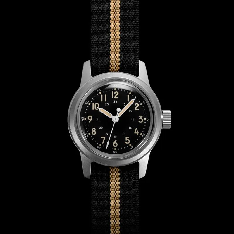 Rdunae RA01 G10 Relojes Militares De Campo Para Hombres, 36,5mm Movimiento Miyota Super 2035 Reloj Vintage De Cuarzo, Reloj De Pulsera Retro Con Segundero Continuo, Mineral Abombado K1 Endurecido