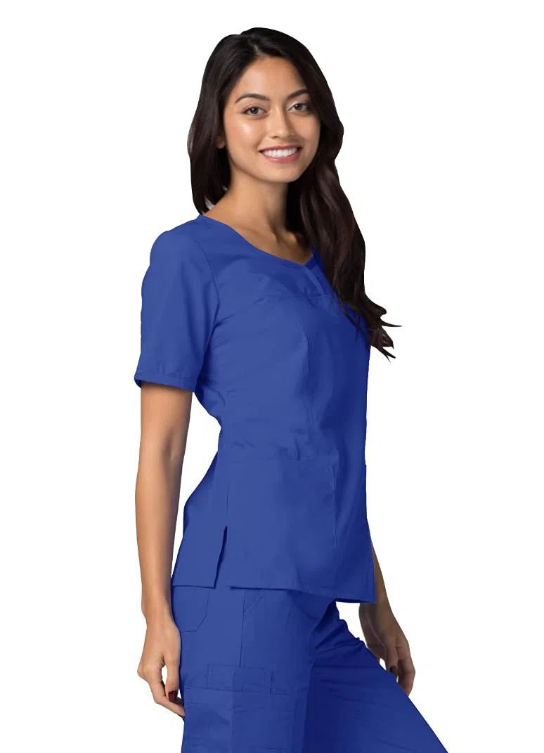 Adar Uniformes médicos - Casaca médica para Mujer con Cuello en v - 628 - Royal Blue - L