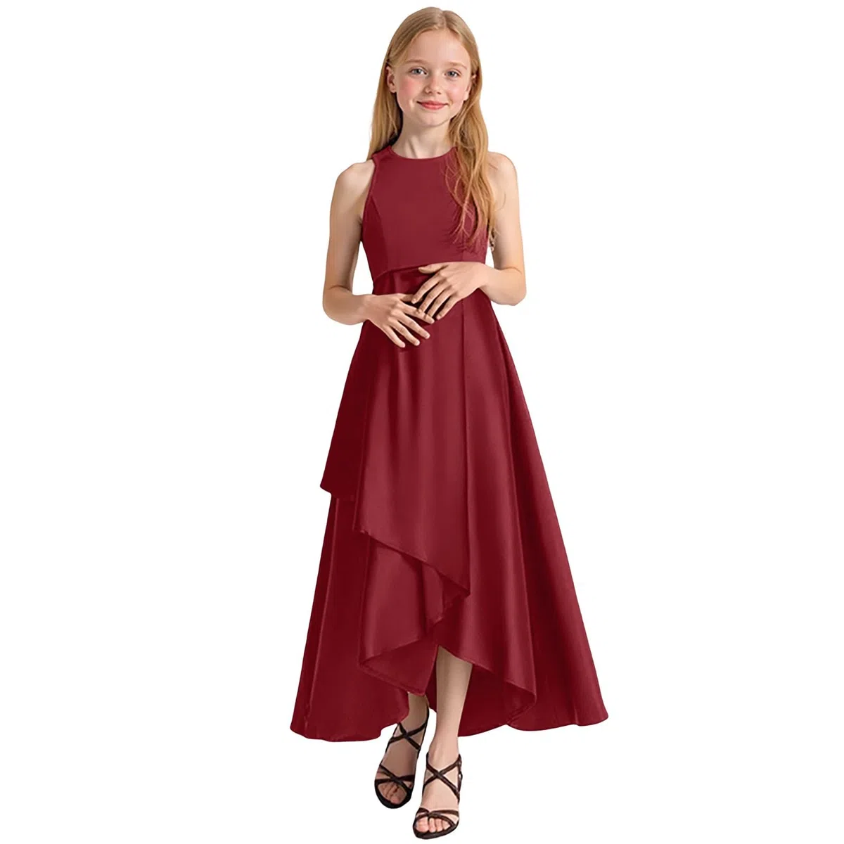 Vestidos para niñas y niñas, vestidos infantiles, faldas, vestidos de noche, vestido de fiesta para conciertos, desfiles, elegante, sin mangas, vestido de verano para niños, desde niños pequeños hasta