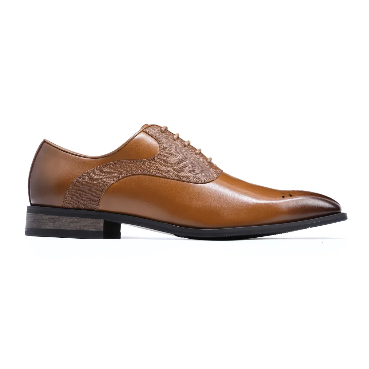 YFFUSHI Zapatos de Vestir Hombre, Zapatos Semialtos con Cordones Clásicos, Zapatos de Boda y Negocios, Oxford Derby Brogue con Cordones
