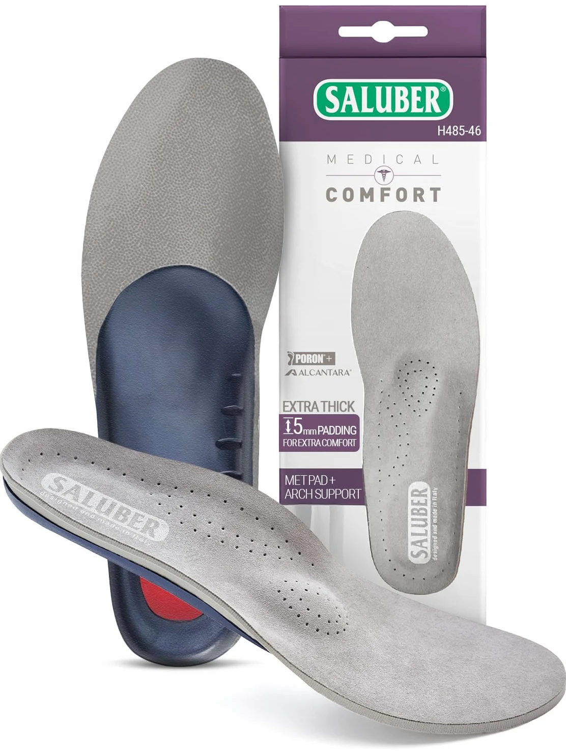 Insertos ortopédicos para hombres y mujeres EU39 US W8-8.5/M6-6.5 Made in Italy-Plantar Fascitis Plantillas Metatarsiano Plantillas Hombre Zapatos Arco Insertos Mujeres Fascitis Plantar Inserto