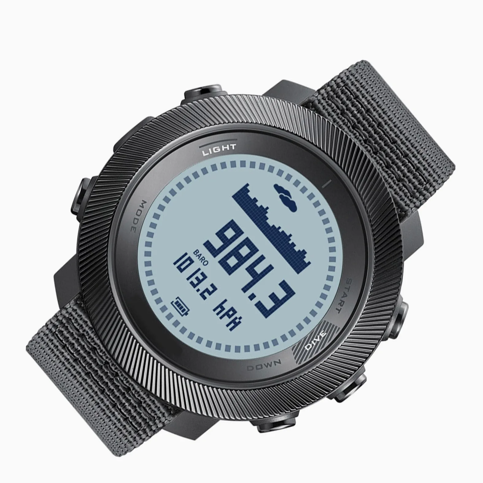 Garsent Reloj Deportivo Digital Profesional para Hombre con Retroiluminación LED y Brújula para Buceo Al Aire Cronómetro Resistente Al Agua de 100 M Contador de Pasos