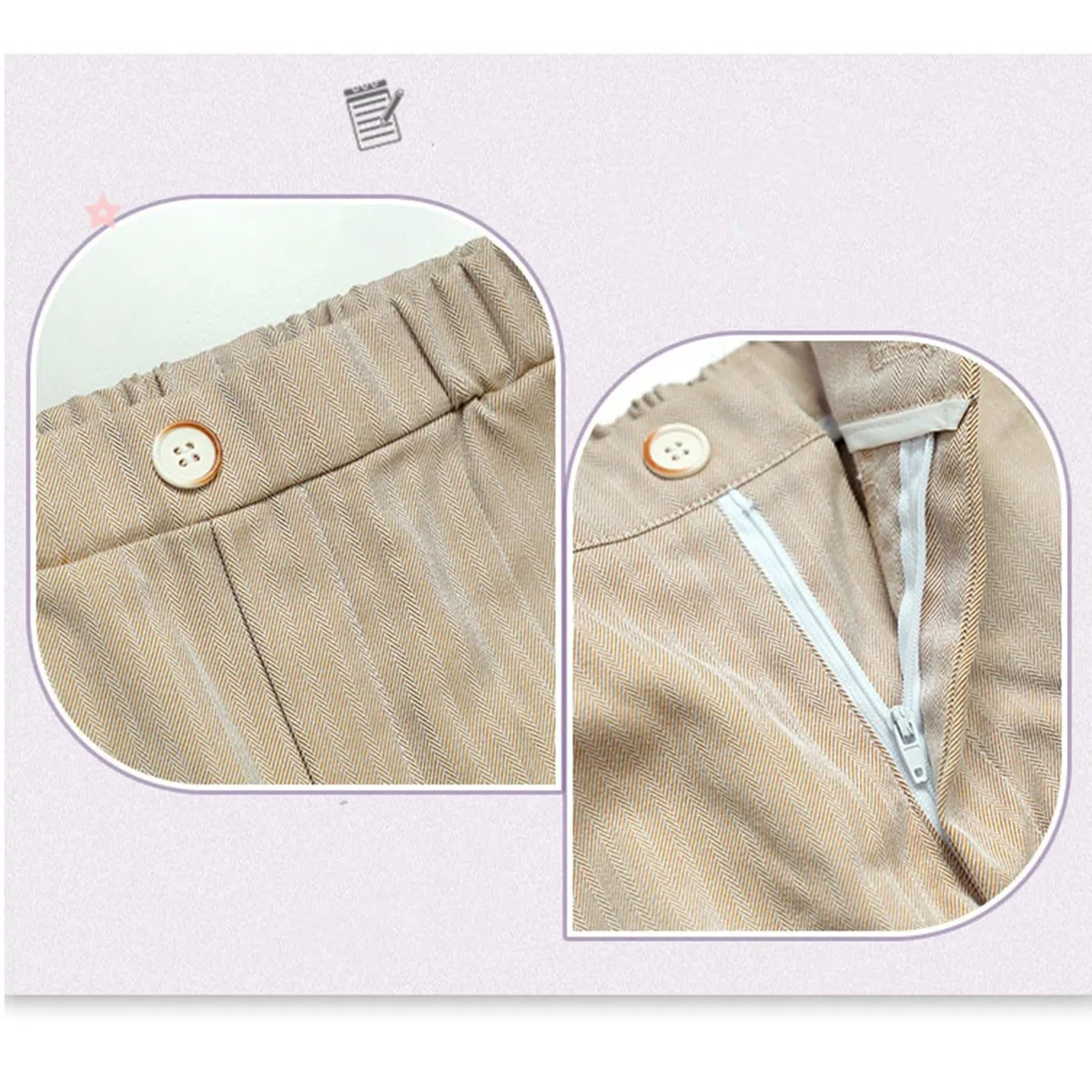 Generisch Niños Pequeños Bebé Niño Primavera Otoño Plaid Manga Larga Camisa Pantalones Abrigo Pajarita Trajes 5 piezas Traje Vestir (Beige, 3-4 Años)