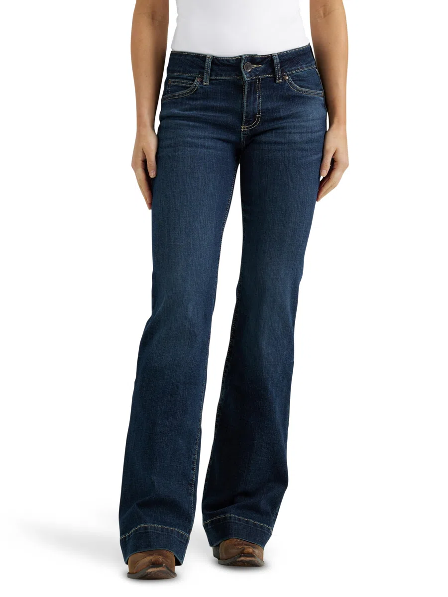 Wrangler Western Mid Rise Stretch Boot Cut Jean - Jeans Mujer