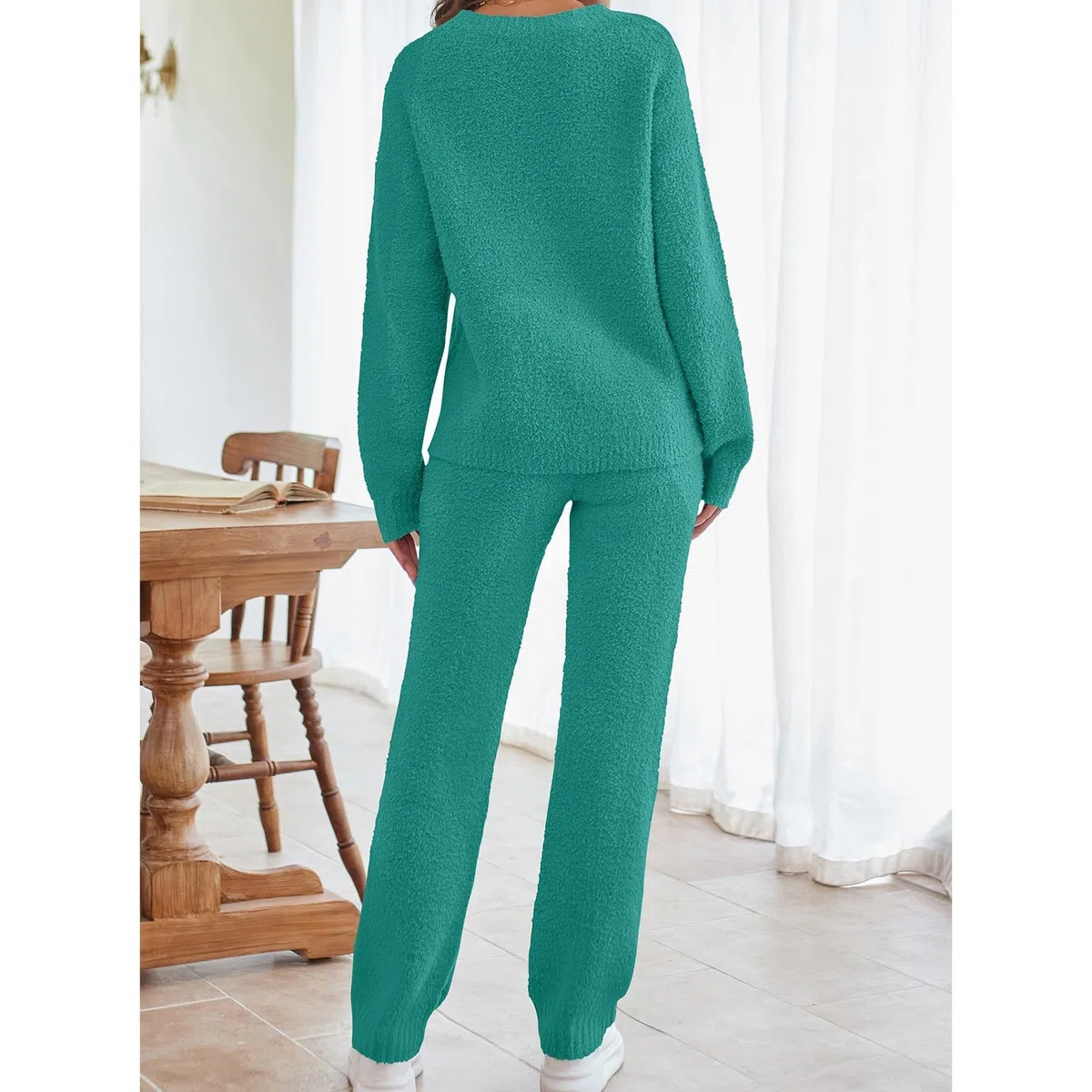 Pijamas para mujer, invierno, cálido, conjunto de pijama de invierno, elegante, de terciopelo para mujer, pijama suave y cómodo, ropa de hogar y casual, ropa de alta capacidad de absorción, ropa de