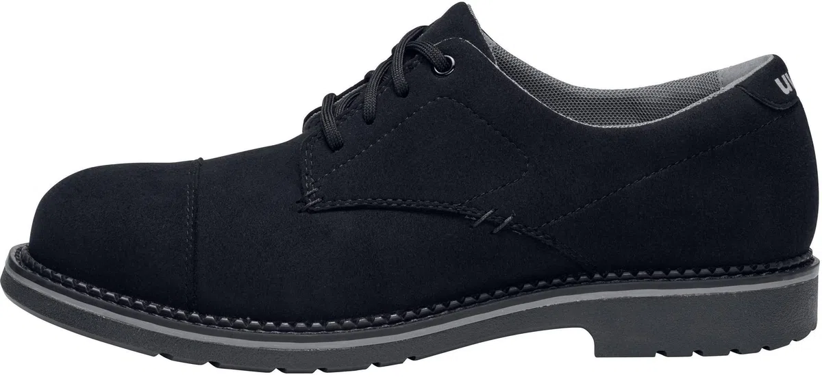 Uvex 1 Zapatos de seguridad con puntera de acero, zapatos de trabajo resistentes y transpirables S3 SRC, unisex, color negro, talla 51