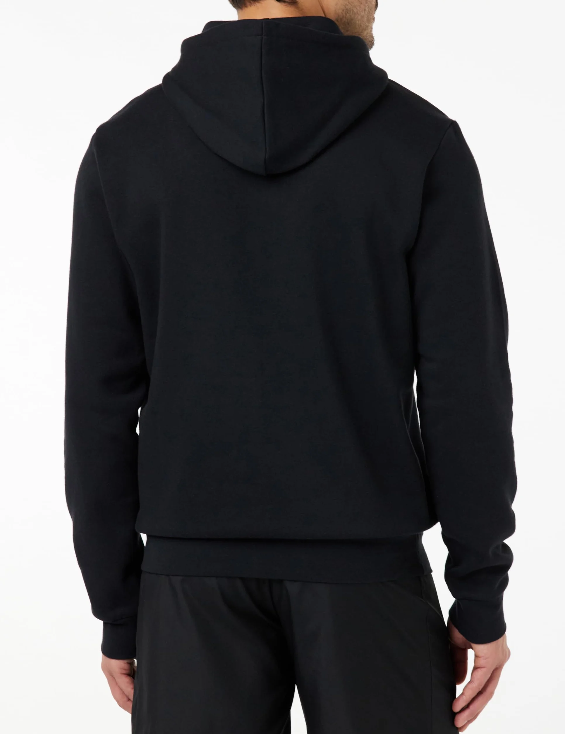 adidas Hombre Essentials Fleece Hoodie, Black / White, S