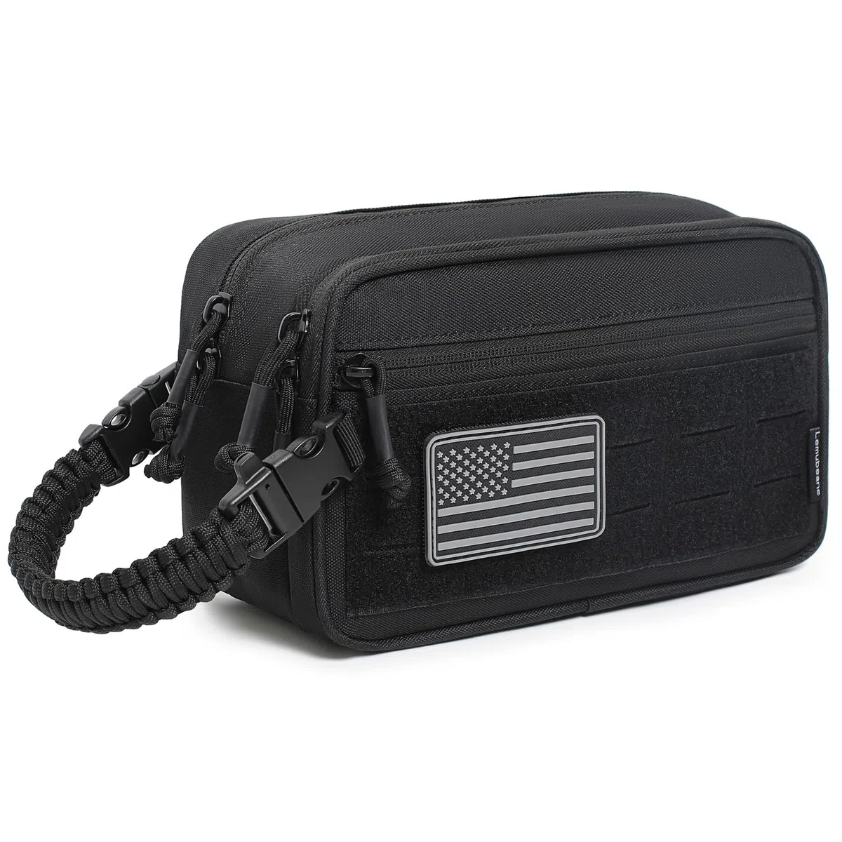 Neceser táctico para hombre, seco, húmedo, separado, bolsa de higiene de viaje, bolsa de herramientas Molle, bolsa de afeitado para hombre, bolsas de ducha de viaje, Negro -, Táctico