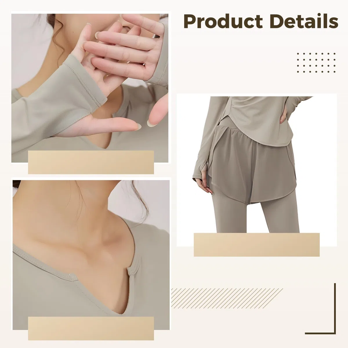 Conjunto de 3 piezas de fitness para mujer, chaqueta XXL, leggings y pantalones cortos, tela transpirable antibolitas, perfecto para gimnasio y yoga, Gris, talla única