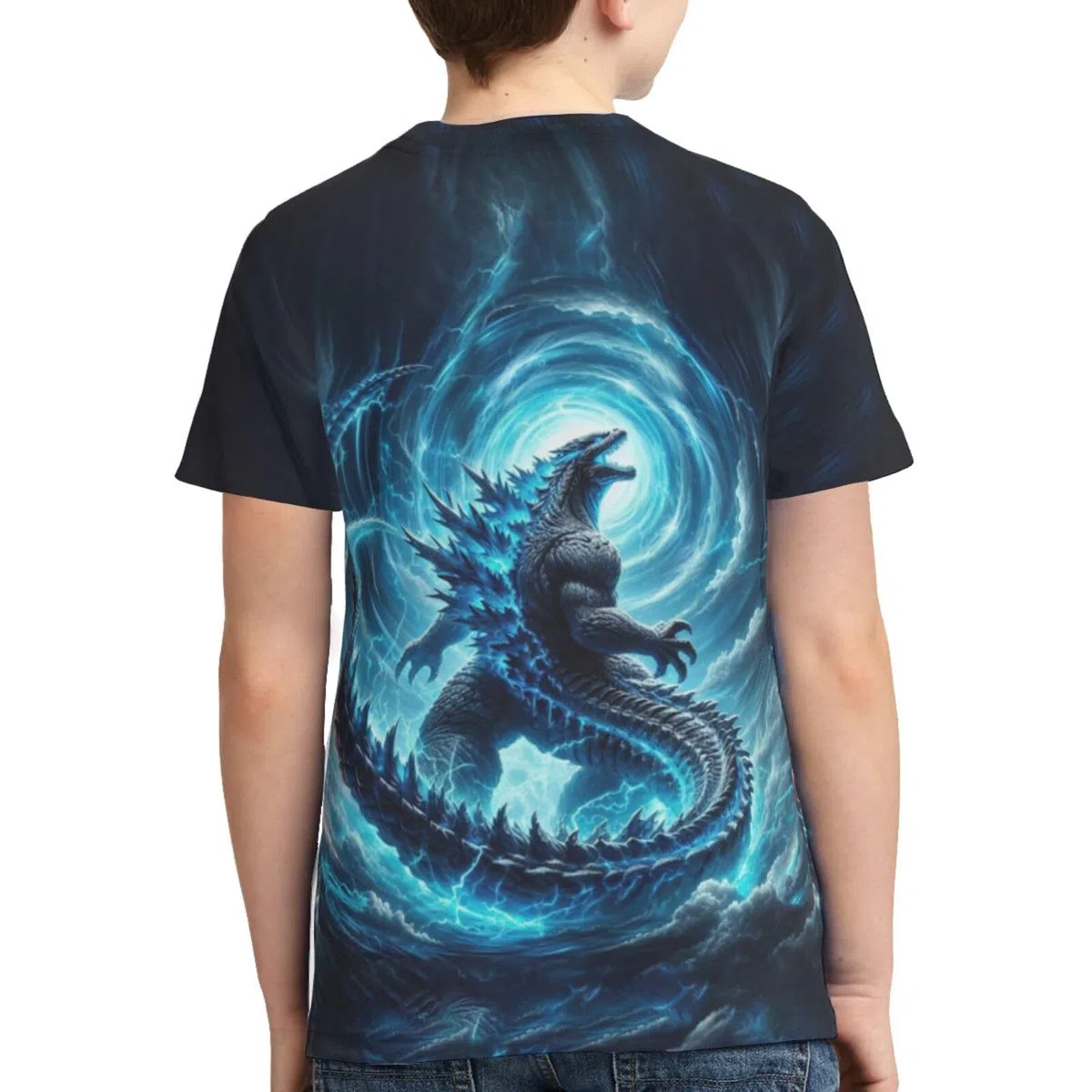 Camiseta de manga corta para niños con cuello redondo y estampado 3D de dibujos animados para jóvenes, niños, niñas, adolescentes de 6 a 16 años