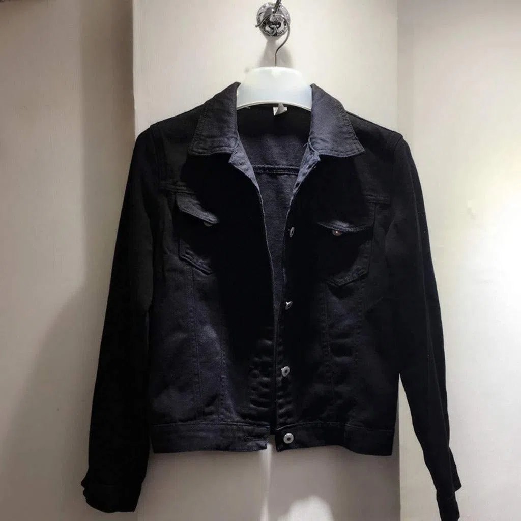 Chaqueta vaquera corta para mujer, chaqueta de entretiempo para mujer, tallas grandes, deportiva, informal, elegante, chaqueta de primavera con botones, chaqueta vaquera, chaqueta corta de manga larga