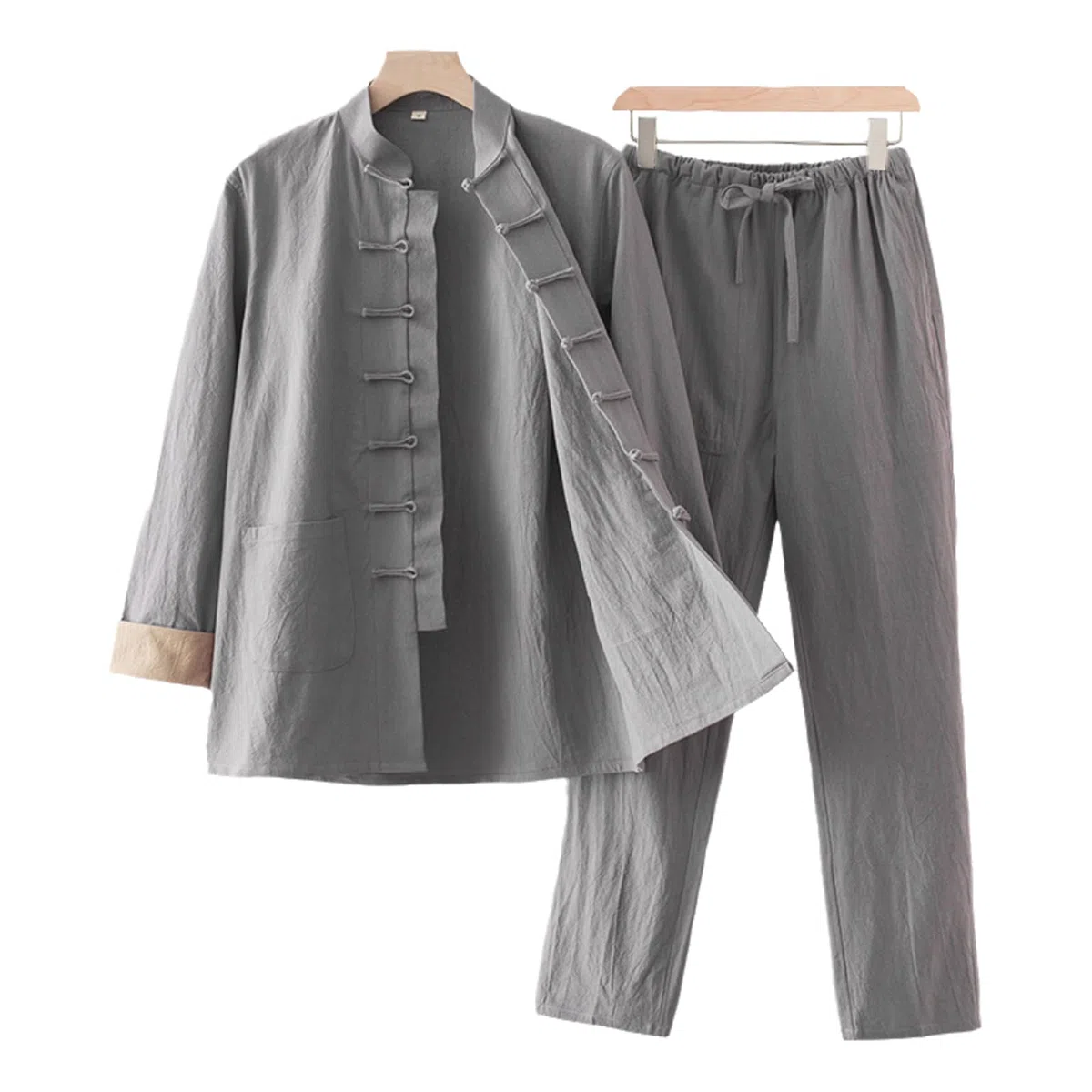 Hombres Chino Ropa Tang,Tradicional Chino Uniforme Está,Tang Traje Artes Marciales Kung Fu,FáCil De Usar,Adecuado para Personas Mayores Y Principiantes