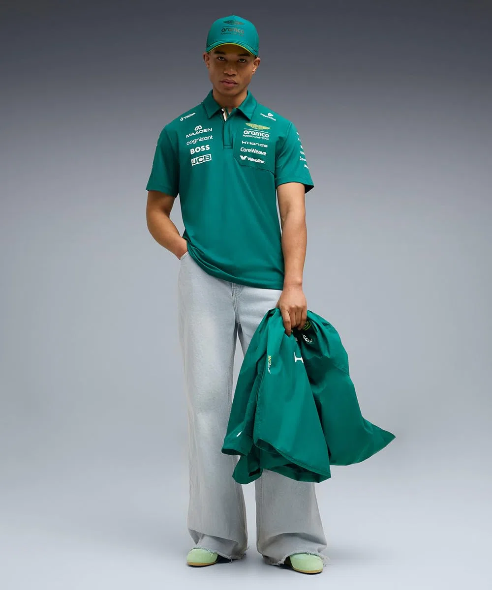 PUMA Aston Martin F1 2026 Polo del Equipo para Hombre – Verde