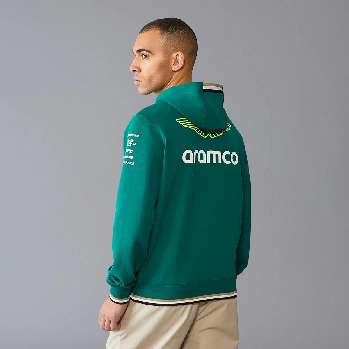 Aston Martin F1 Sudadera con Capucha 2024 - Hombre - Verde - Talla: XXL