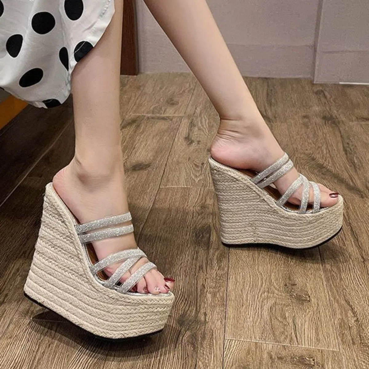 Chanclas con Plataforma Sandalias Y Palas de Mujer Sandalias con para mujer tacón de cuña ultraalto varias correas Zapatos Vestir Cuña Baja Zapatos ComoDos Vestir Gladiador