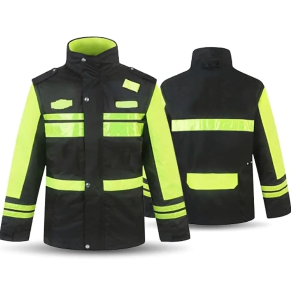 Chalecos Reflejantes Traje Reflectante de Invierno Tela Oxford Mono Impermeable Reflectante de Alta Visibilidad Chaleco Trabajo(Down Liner,3XL)