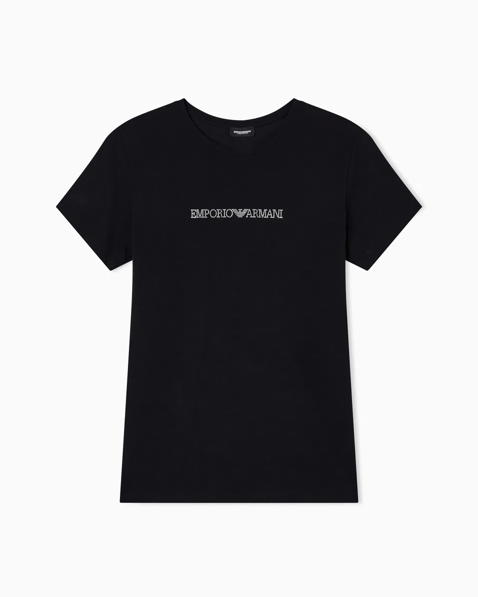 Emporio Armani Essential Cotton T-Shirt Camiseta de Cuello Redondo Mujer (Pack de 1)