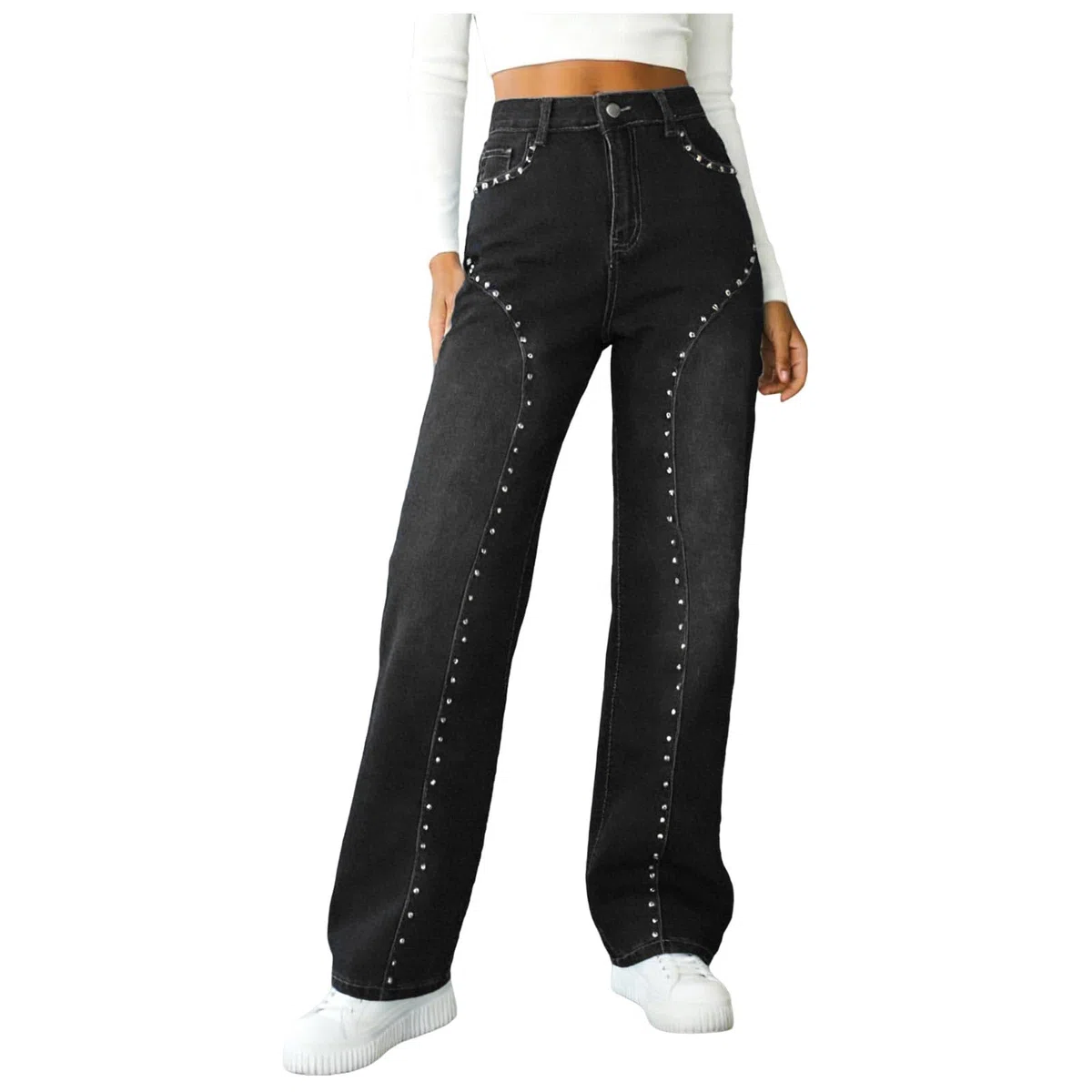 Vaqueros Rectos Mujer Pantalones Vaqueros Largos De Pierna Ancha Ajustados Rasgados para Mujer Jeggings Treggings Push Up Pantalón Elástico Ankle