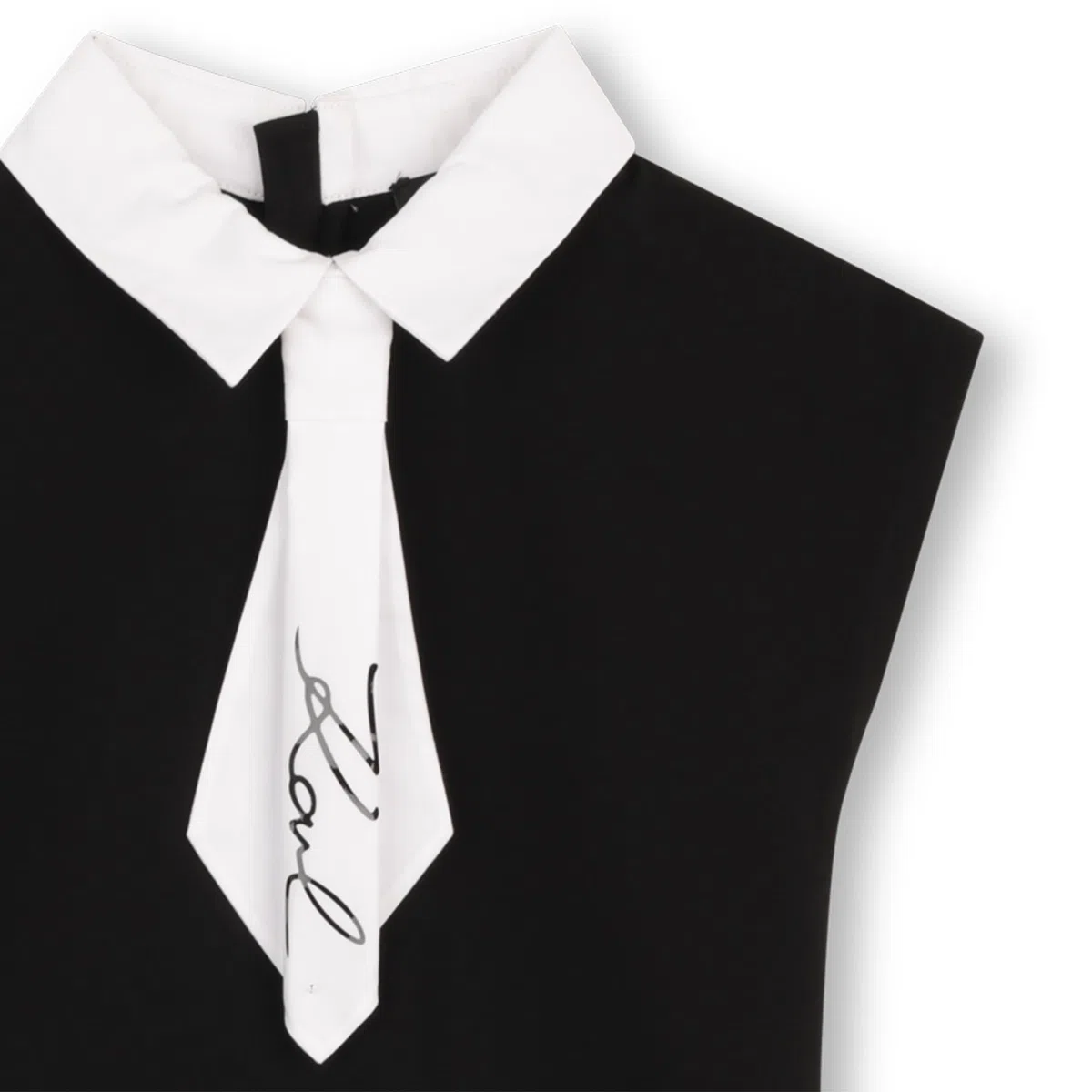 Karl Lagerfeld Vestido para niña, Negro, 14 años