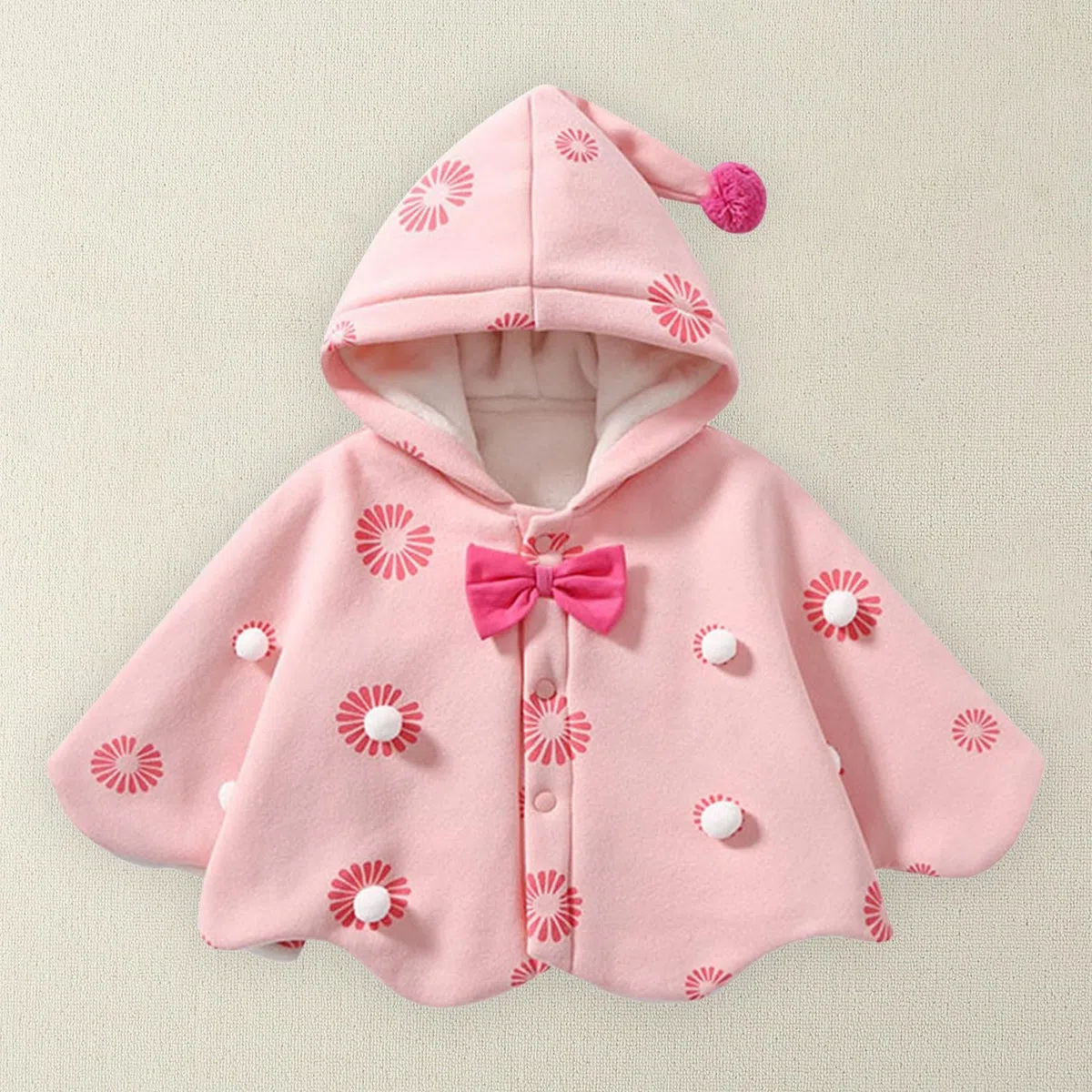 Generisch trajes de Navidad para bebé niña terciopelo capucha poncho rojo abrigo chaqueta s top mujer