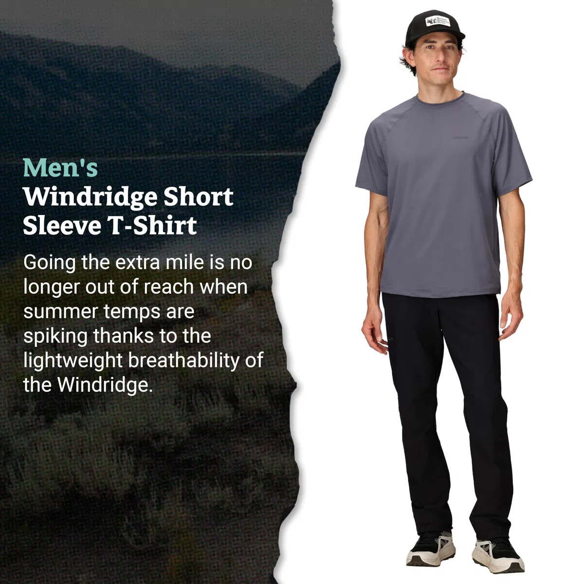 Marmot Windridge SS Camiseta Funcional Transpirable, Camiseta de Deporte Manga Corta, Camiseta de Fitness Secado rápido Hombre (Pack de 1)